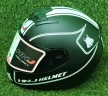 Мотошлем интеграл "HNJ helmets" XL черный с белым рисунком
