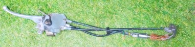 Рычаг заднего тормоза (левого) с  креплением и тросом, комбибрейк. Honda Tact AF51 б.у., с разбора