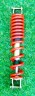Задний амортизатор L=255мм Honda AF54,55,56 (вилка-вилка) красный